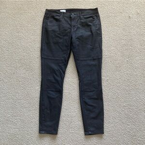 Gap 1969 Black Shine Skinny Legging Jeans Size 30 Stretch Pants Bottoms EUC